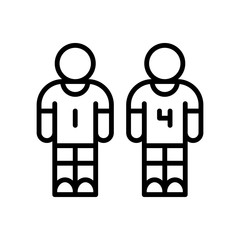 Football player icon. Simple line, outline vector elements of soccer for ui and ux, website or mobile application