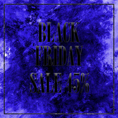 Beautiful blue Black Friday sale banner concept backdrop