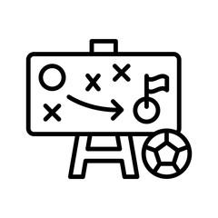 Strategy, football icon. Simple line, outline vector elements of soccer for ui and ux, website or mobile application