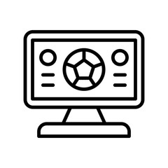 Streaming, football icon. Simple line, outline vector elements of soccer for ui and ux, website or mobile application