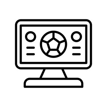 Streaming, football icon. Simple line, outline vector elements of soccer for ui and ux, website or mobile application