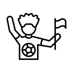 Fans, football icon. Simple line, outline vector elements of soccer for ui and ux, website or mobile application