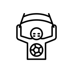 Fan, football icon. Simple line, outline vector elements of soccer for ui and ux, website or mobile application