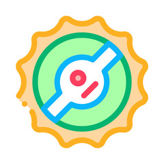 Non-gmo Cross Out Icon Vector. Outline Non-gmo Cross Out Sign. Color Isolated Contour Symbol Illustration