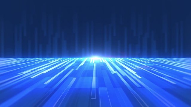 Technology digital trendy background binary computer code falling stage setup