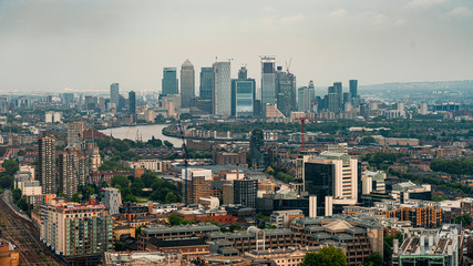 Fototapeta na wymiar London cityscape - Canary Wharf - Editorial