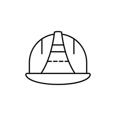 Helmet, safety icon. Simple line, outline vector elements of safety at work for ui and ux, website or mobile application