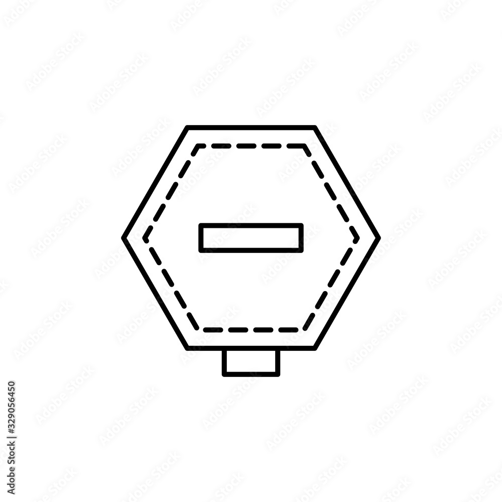 Poster sign, warning icon. simple line, outline vector elements of safety at work for ui and ux, website or