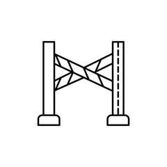 Fence, construction, barricade icon. Simple line, outline vector elements of safety at work for ui and ux, website or mobile application