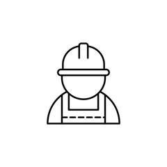 Worker, safety icon. Simple line, outline vector elements of safety at work for ui and ux, website or mobile application