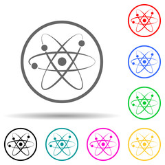 sign atoms multi color style icon. Simple glyph, flat vector of warning signs icons for ui and ux, website or mobile application