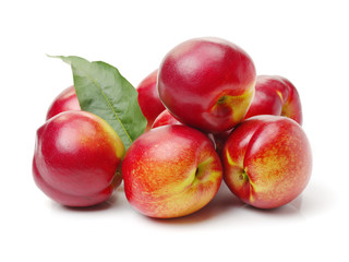 nectarine on a white background