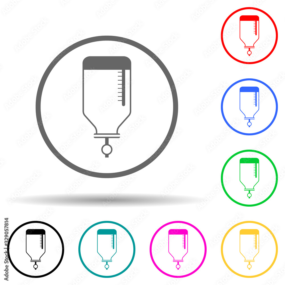 Poster blood transfusion mark multi color style icon. simple glyph, flat vector of warning signs icons for 