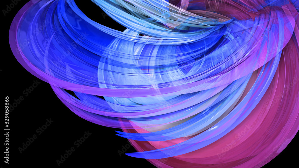 Poster creative abstract multicolor background with translucent tape. abstract stripes swirling in a circle