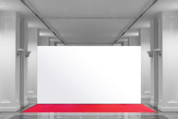 Fabric Pop Up basic unit Advertising banner media display backdrop, empty background