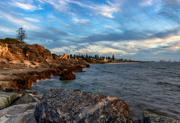 Rocky Beach Sunset at Cottesloe near Perth