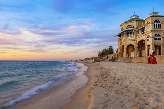 Motion Blur Pastel Sunset on quiet night at Cottesloe Beach, near Perth