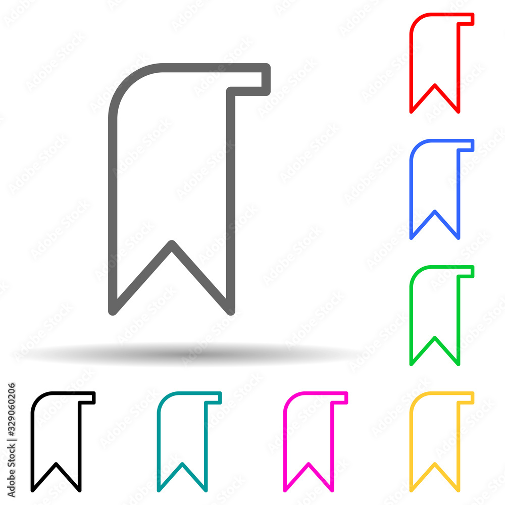 Poster tab icon. element of simple icon for websites, web design, mobile app, info graphics. thick line ico