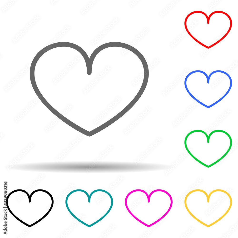 Poster a heart icon. element of simple icon for websites, web design, mobile app, info graphics. thick line