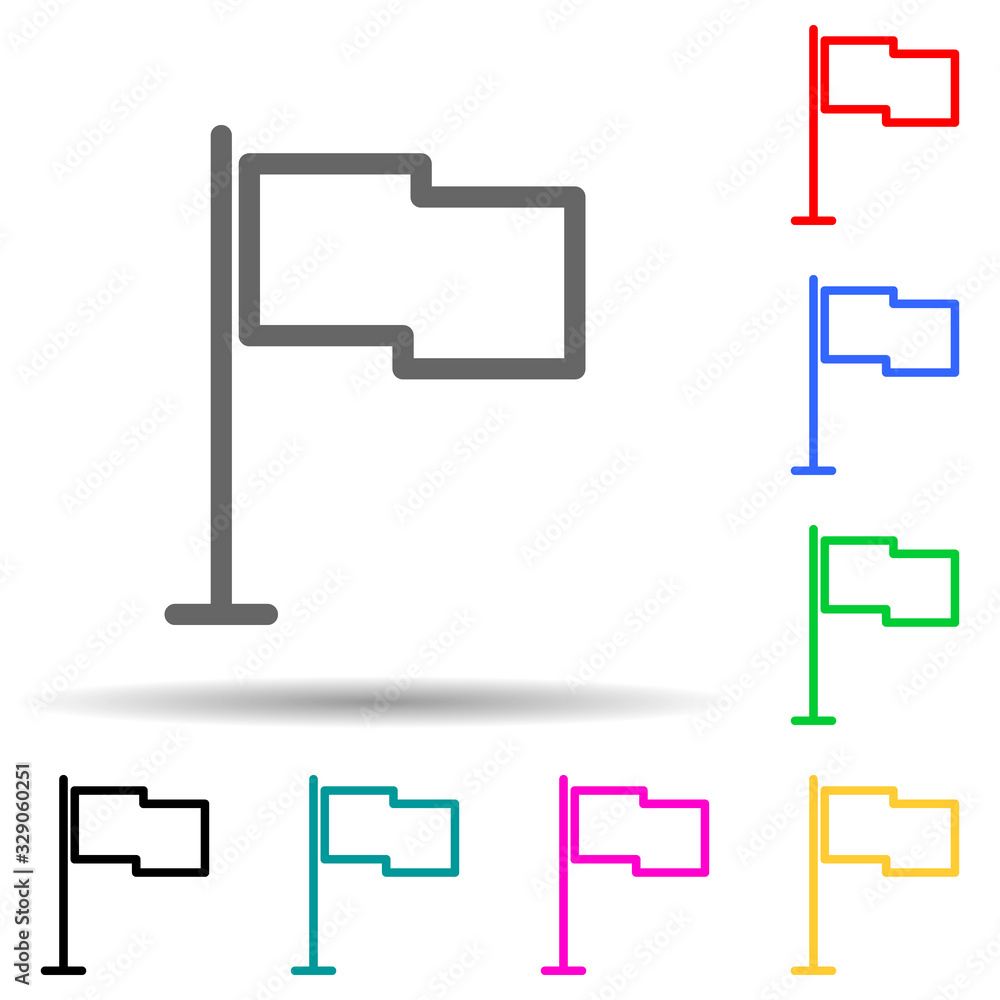 Poster flag icon. element of simple icon for websites, web design, mobile app, info graphics. thick line ic