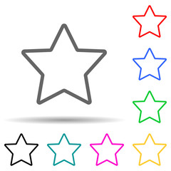 five-pointed star icon. Element of simple icon for websites, web design, mobile app, info graphics. Thick line icon for website design and development, app development