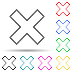 Obraz premium multiplication sign icon. Element of simple icon for websites, web design, mobile app, info graphics. Thick line icon for website design and development, app development