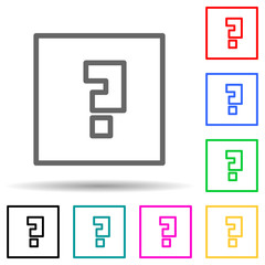 question mark in a square icon. Element of simple icon for websites, web design, mobile app, info graphics. Thick line icon for website design and development, app development
