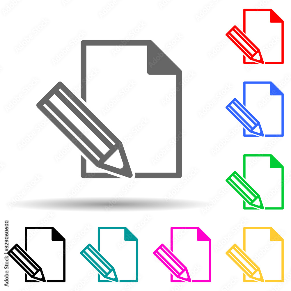 Poster paper and pencil icon. element of simple icon for websites, web design, mobile app, info graphics. t