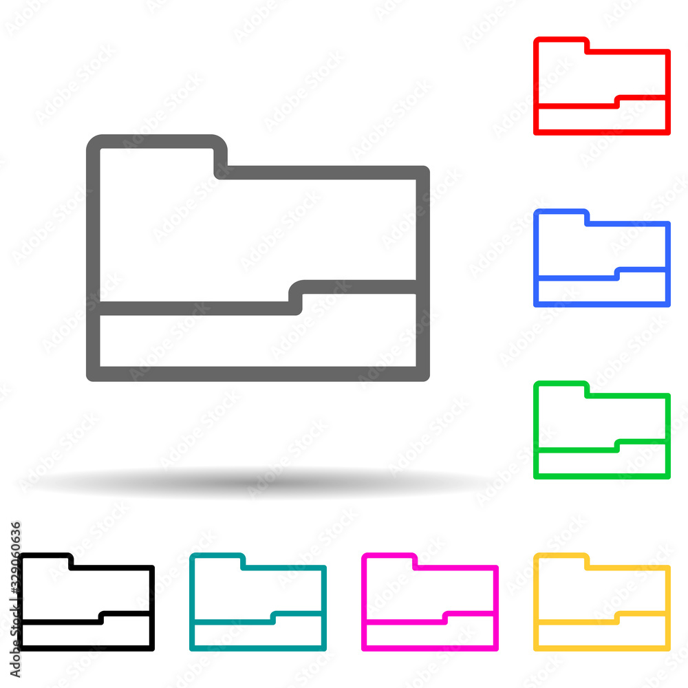 Poster open folder icon. element of simple icon for websites, web design, mobile app, info graphics. thick 