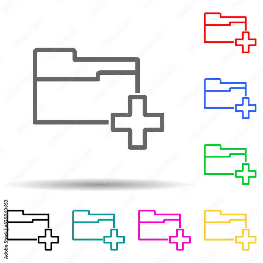 Fototapete adding a folder icon. element of simple icon for websites, web design, mobile app, info graphics. th