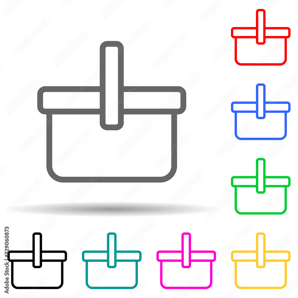 Poster basket icon. element of simple icon for websites, web design, mobile app, info graphics. thick line 