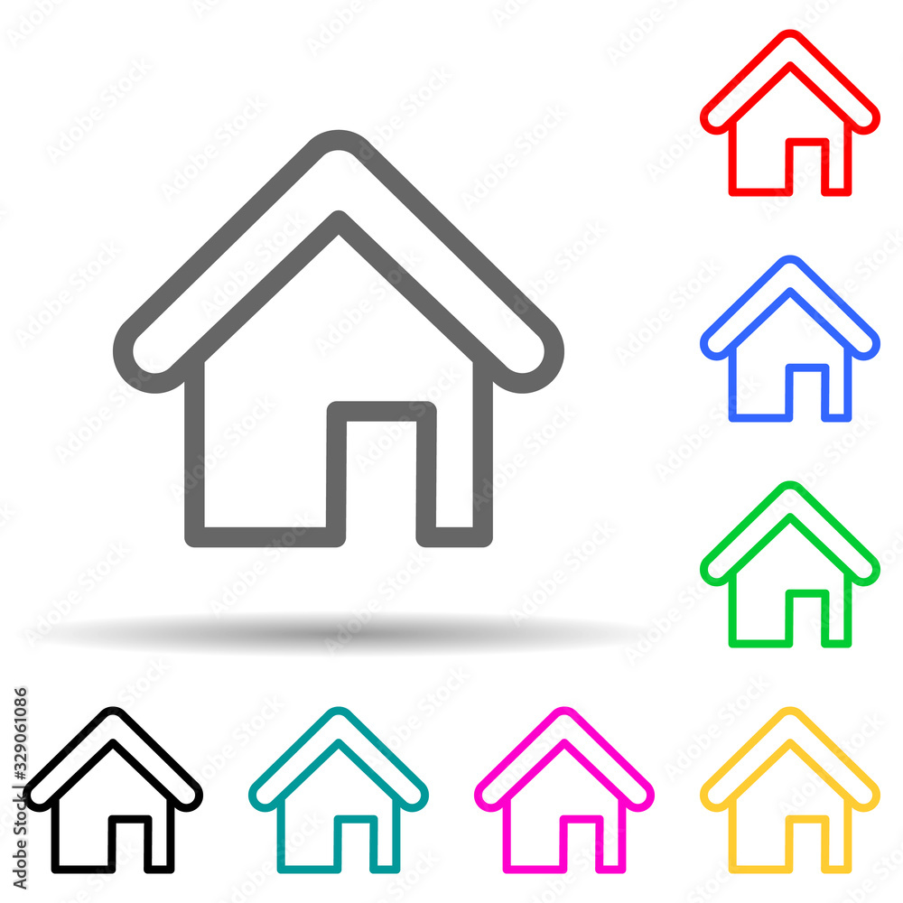 Poster house icon. element of simple icon for websites, web design, mobile app, info graphics. thick line i