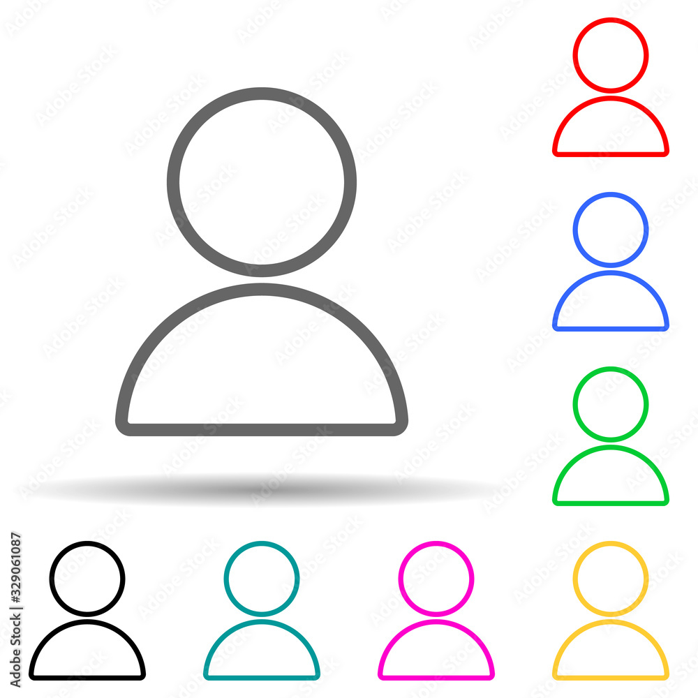 Poster human icon. element of simple icon for websites, web design, mobile app, info graphics. thick line i