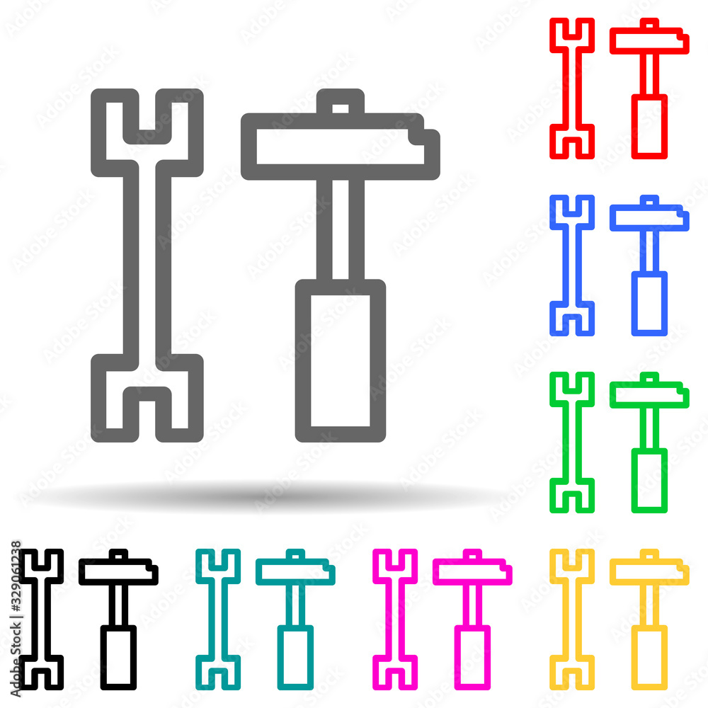 Poster repair tools icon. element of simple icon for websites, web design, mobile app, info graphics. thick