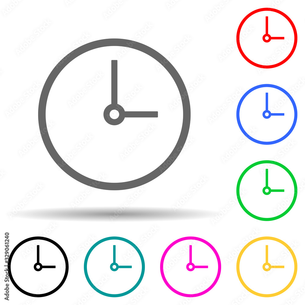 Poster clock icon. element of simple icon for websites, web design, mobile app, info graphics. thick line i