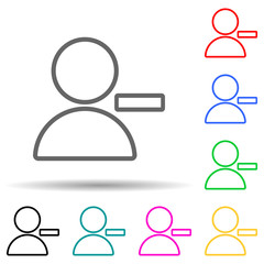 delete contact sign icon. Element of simple icon for websites, web design, mobile app, info graphics. Thick line icon for website design and development, app development