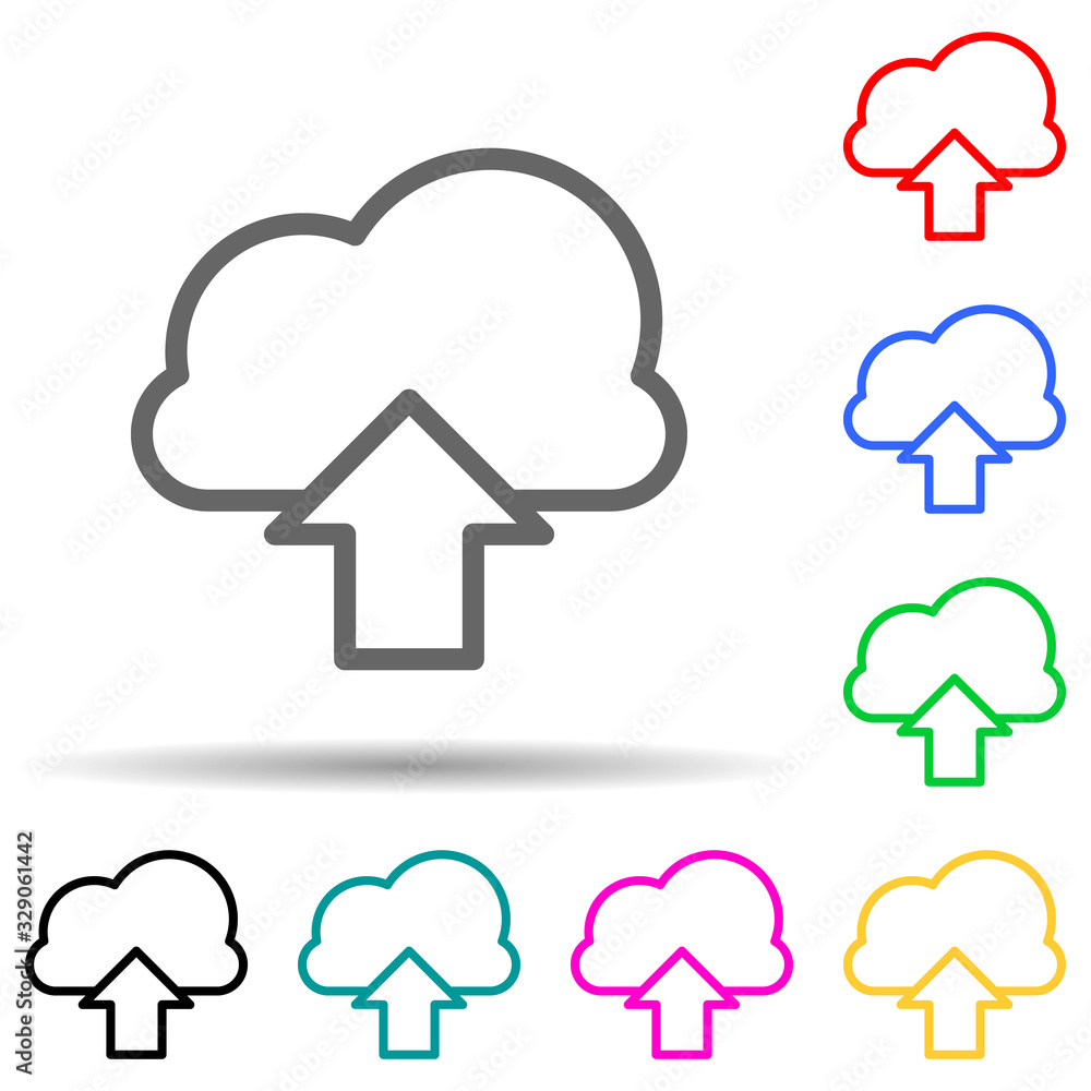 Poster cloud download icon. element of simple icon for websites, web design, mobile app, info graphics. thi