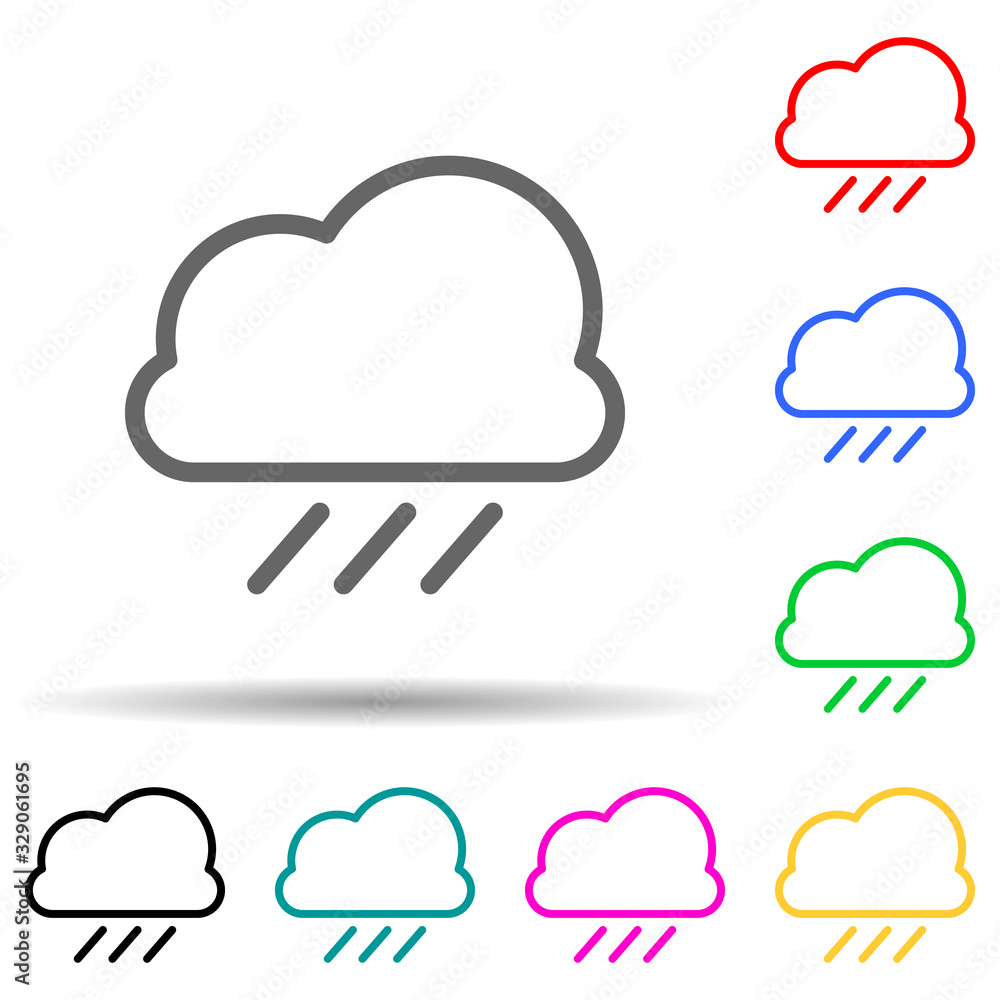 Poster rain icon. element of simple icon for websites, web design, mobile app, info graphics. thick line ic