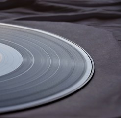 Vinyl LP record grooves closeup