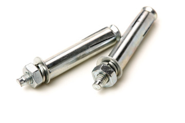 Expansion screw high strength industrial on white background