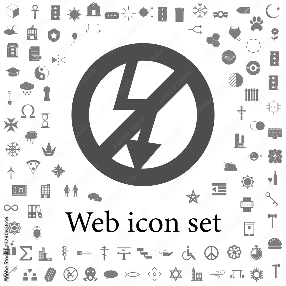 Poster sign dangerous electricity icon. web icons universal set for web and mobile