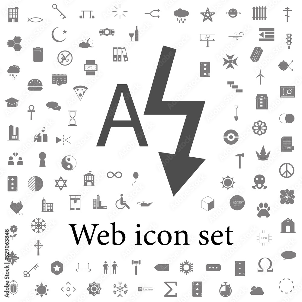 Poster autoflash sign icon. web icons universal set for web and mobile