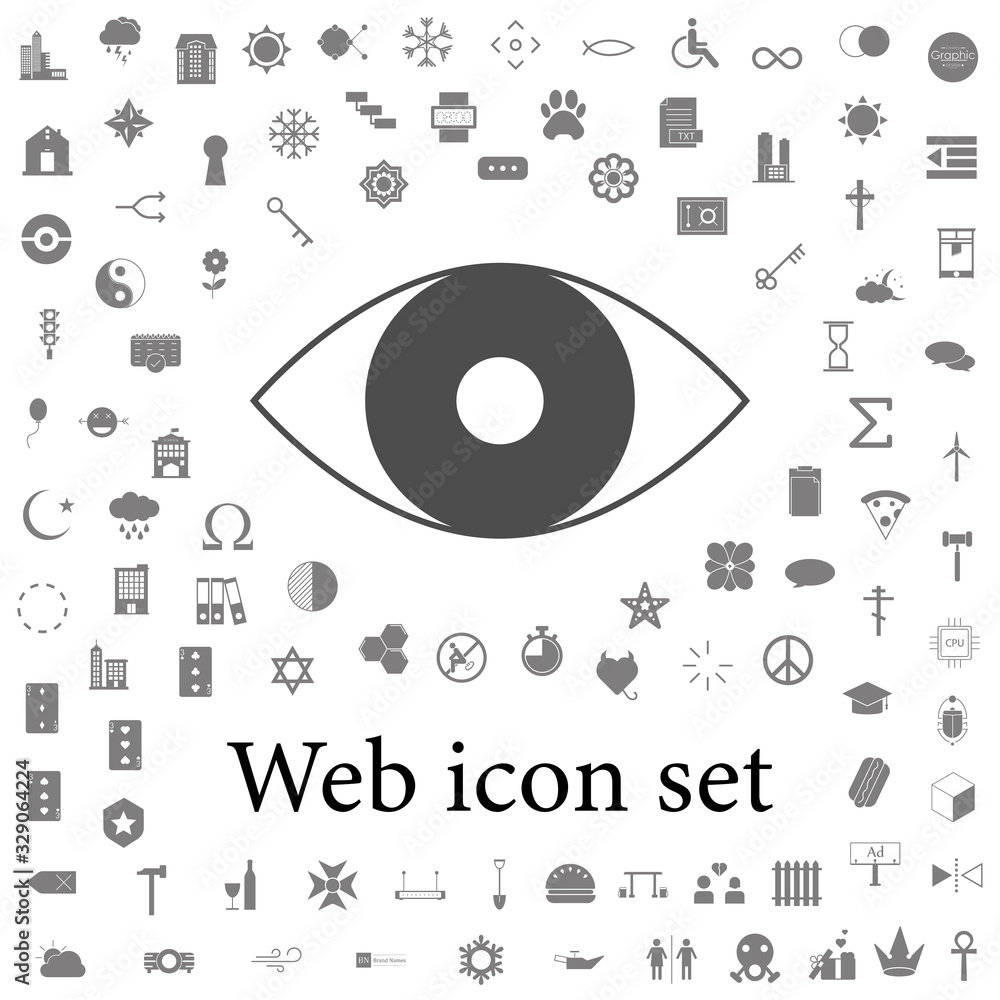 Aufkleber eye icon. web icons universal set for web and mobile