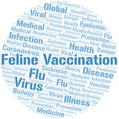 Feline vaccination word cloud on white background. © sharafmaksumov