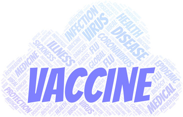 Obraz premium Vaccine word cloud on white background.
