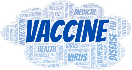 Fototapeta premium Vaccine word cloud on white background.