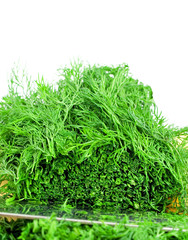 view Fresh organic dill herb cut knife cooking and home concept