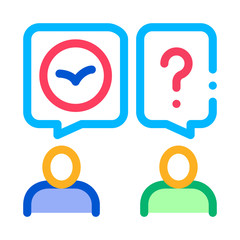 Human Interesting About Bird Icon Thin Line Vector. Ornithologist Talk About Bird, Quote Frame With Question Mark Concept Linear Pictogram. Color Isolated Contour Symbol Illustration