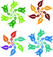 Fototapeta na wymiar style leaf logo