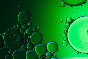 abstract green biology background, cells under microscope